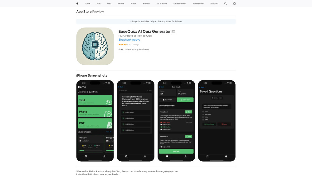 EaseQuiz: AI Quiz Generator