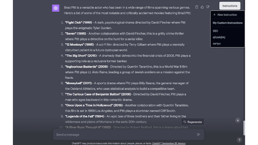 Easily manage your custom instructions right into Chat-GPT - Chrome Extension