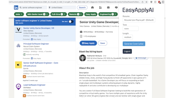 EasyApplyAI - Chrome Extension
