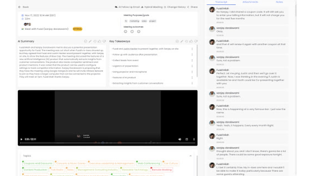 Effortless AI Meeting Note-Taking - Chrome Extension