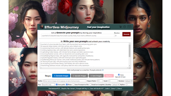 Effortless Midjourney - Chrome Extension