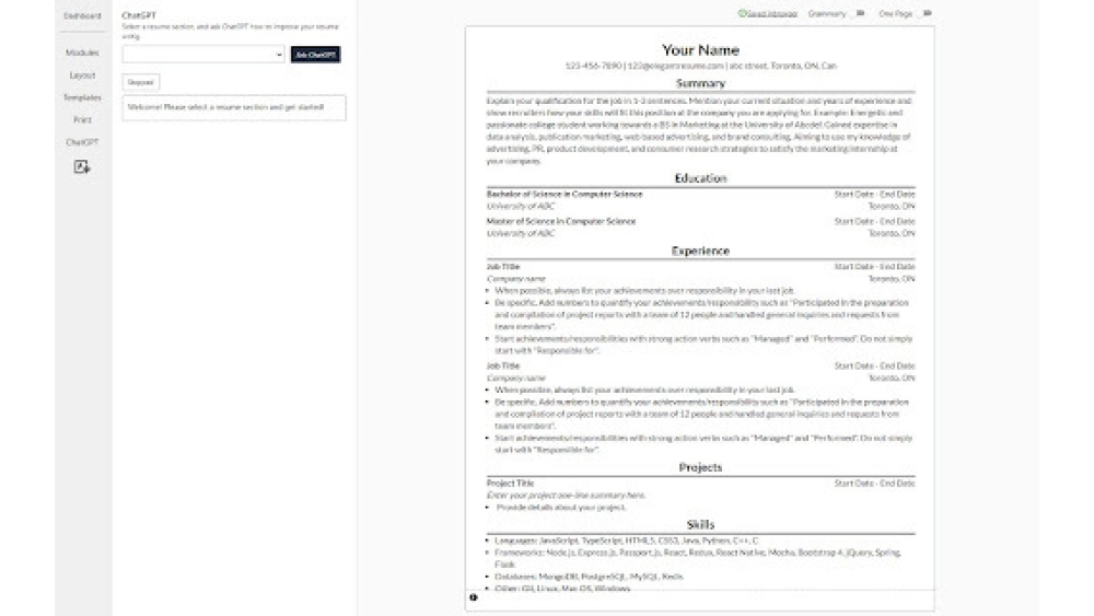 ElegantResume - Chrome Extension