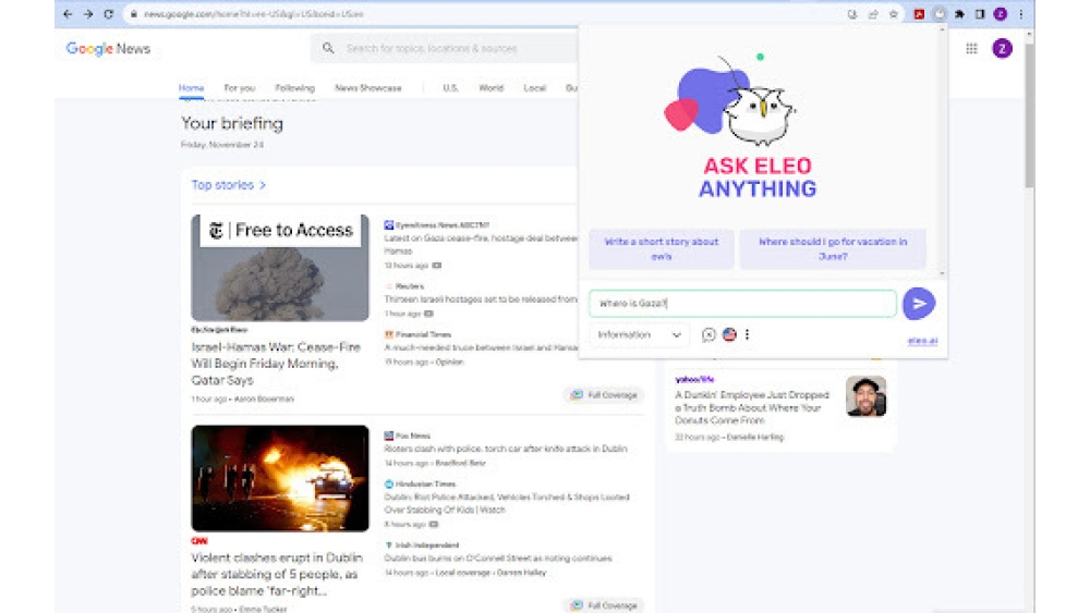 Eleo AI Assistant - Chrome Extension