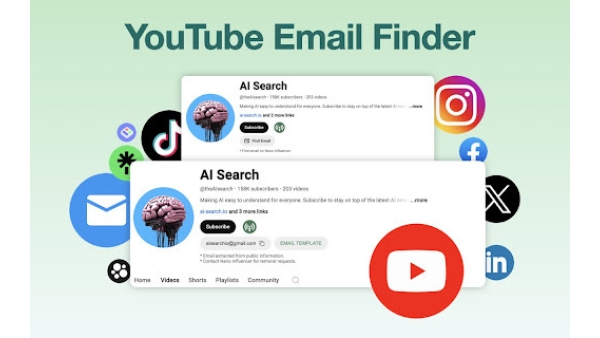 Email Finder on YouTube - Chrome Extension