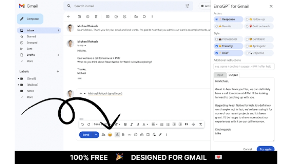 EmoGPT - Chrome Extension