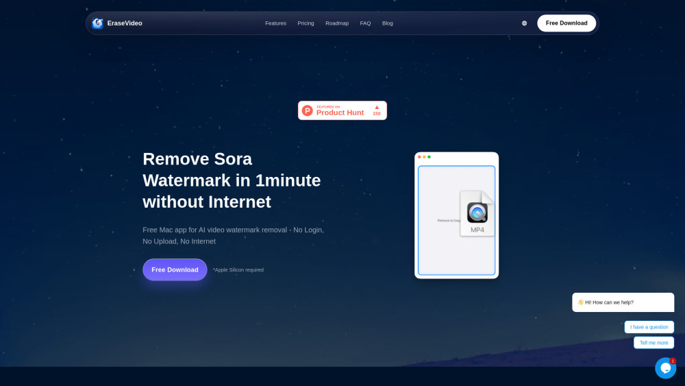 EraseVideo — The Best Way to Remove Sora Watermark on Mac