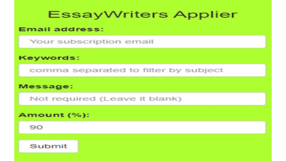 Essay Writer Order Bidding Extension - Chrome Extension