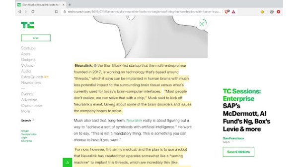 Essen - Chrome Extension