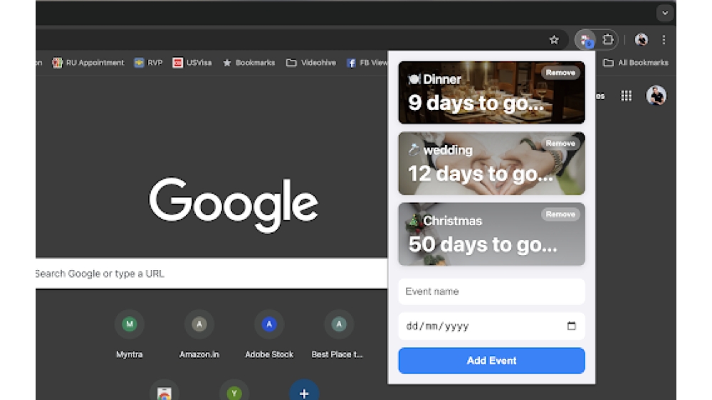 Event Countdown: Beautiful & Smart Reminders - Chrome Extension