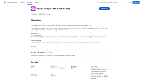 FaceChange - Chrome Extension