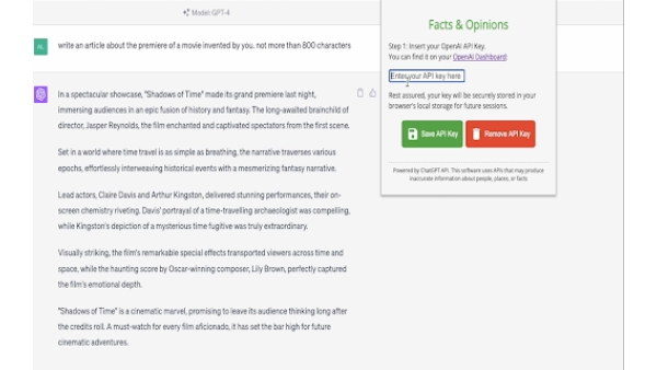 Facts & Opinions Extension - Chrome Extension