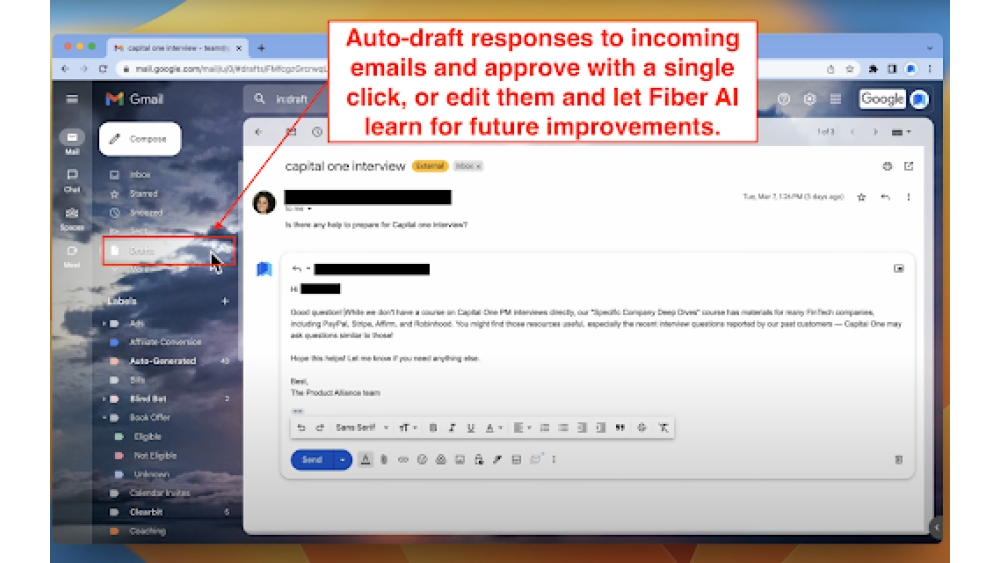 Fiber AI - Chrome Extension