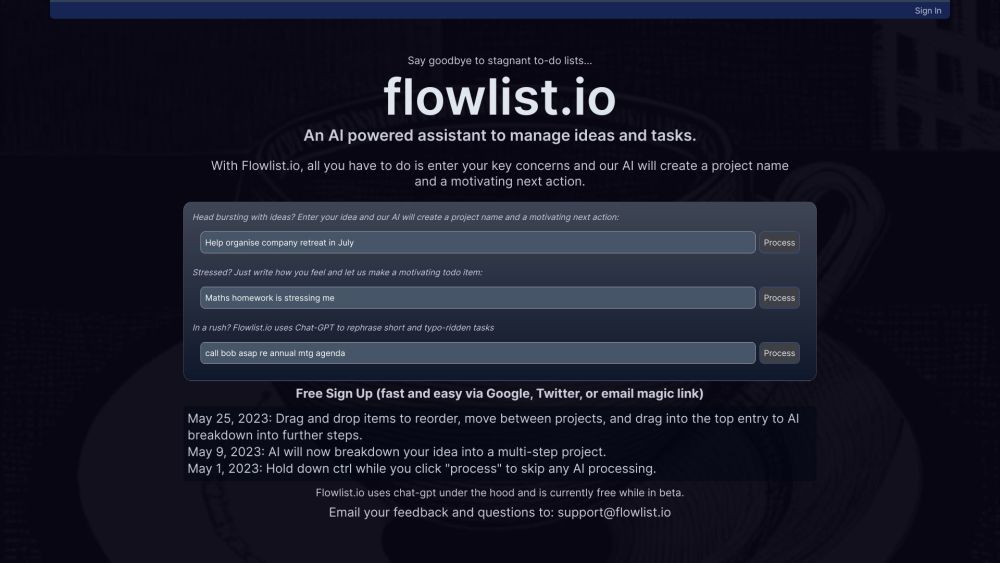 Flowlist