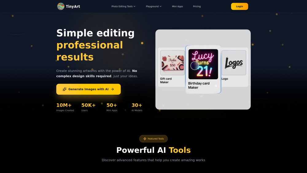 Free AI Photo Editing tool | Design posters, logos, youtube thumbnails, and more with AI