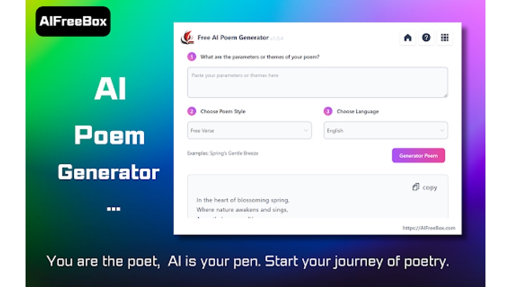 Free AI Poem Generator - Chrome Extension
