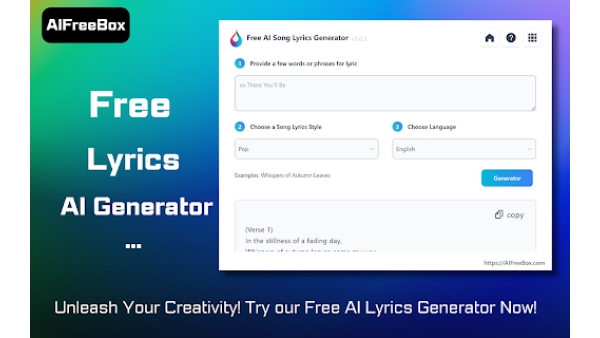 Free AI Song Lyrics Generator - Chrome Extension