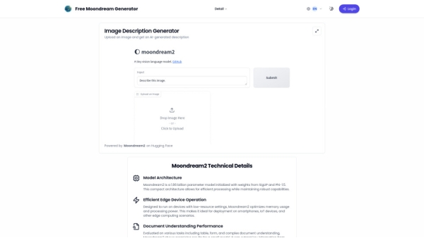 Free Moondream Generator