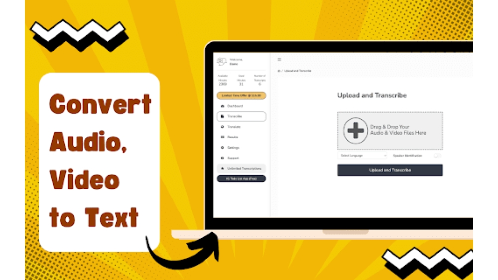 Free Unlimited Audio, Video to text Transcription - Chrome Extension