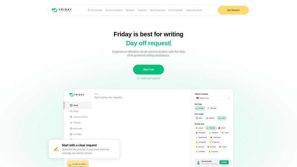 Friday: AI E-mail Writer
