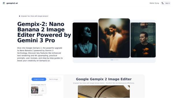 GemPix2.ai ：Free Google Gempix 2 For AI Image Generation & Photo Editor