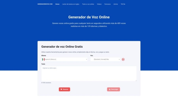 Generador de Voz Online