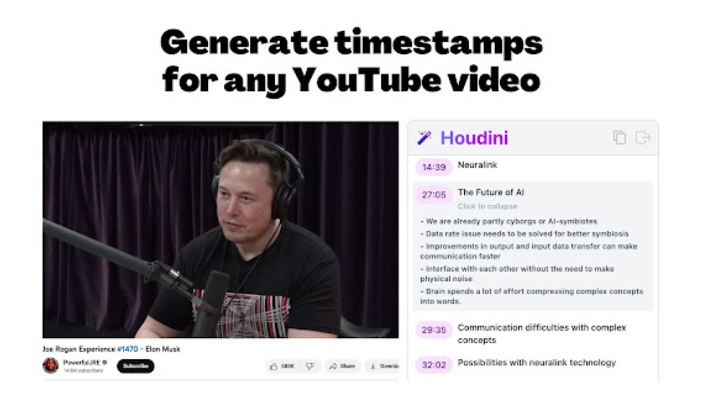 Generate timestamps and summaries for YouTube videos - Chrome Extension