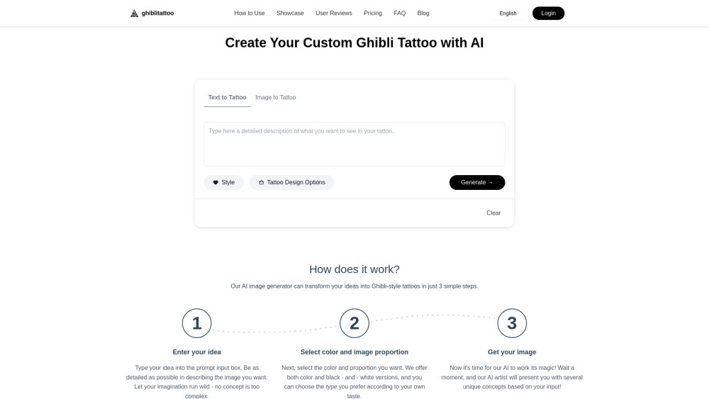 ghibli tattoo generator