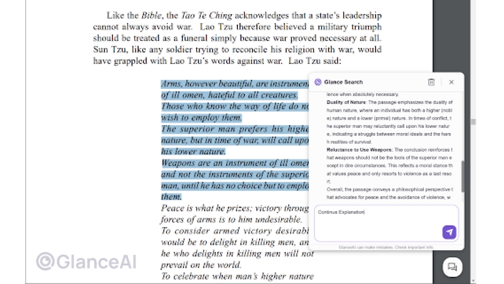 GlanceAI - Chrome Extension
