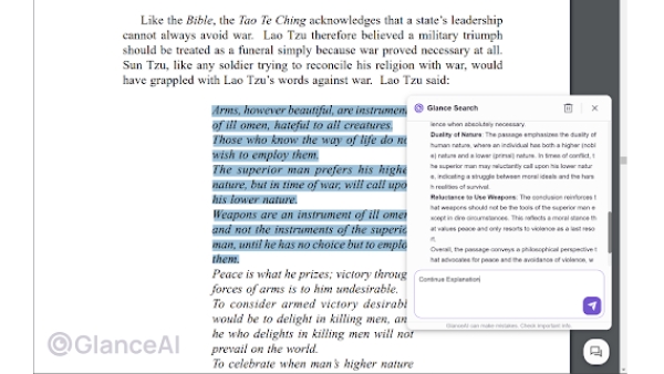 GlanceAI - Chrome Extension