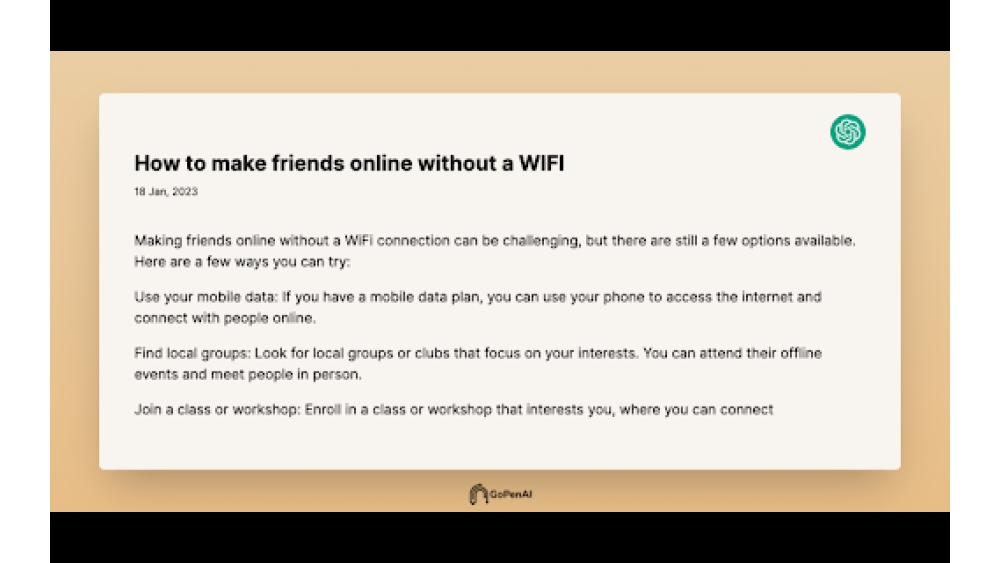 GoPenAI - Chrome Extension