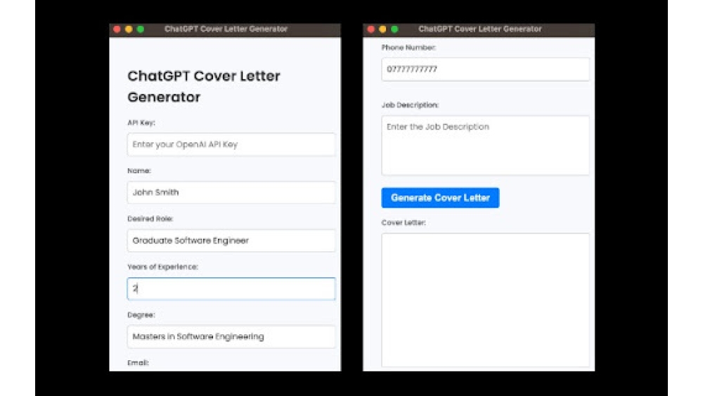 GPT Cover Letter Generator - Chrome Extension