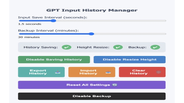 GPT Input History Manager - Chrome Extension