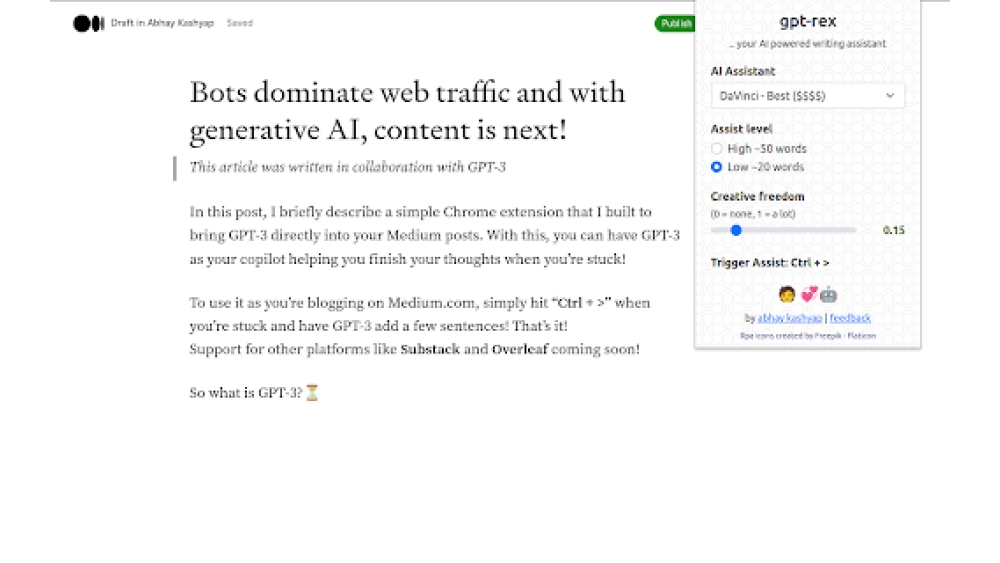 GPT-Rex - Chrome Extension