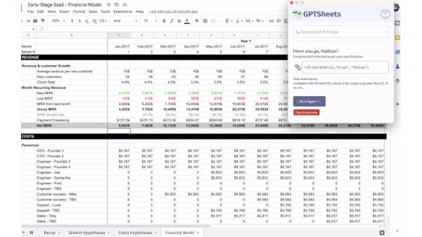 GPTSheets - Chrome Extension