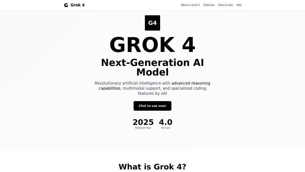 Grok 4 - Next-Generation AI Model by xAI