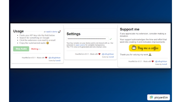 HearMeOut - Chrome Extension