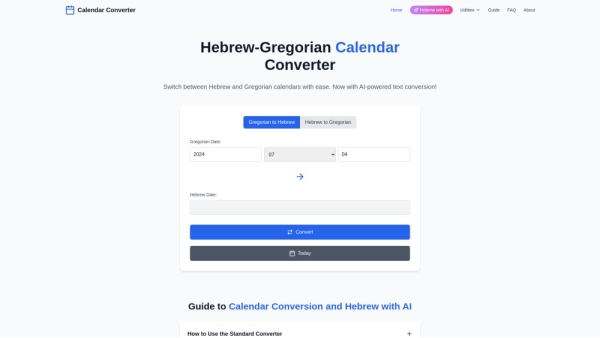 Hebrew Calendar Converter