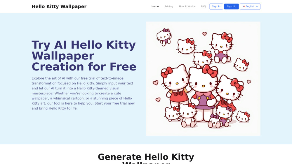 Hello Kitty Wallpaper AI