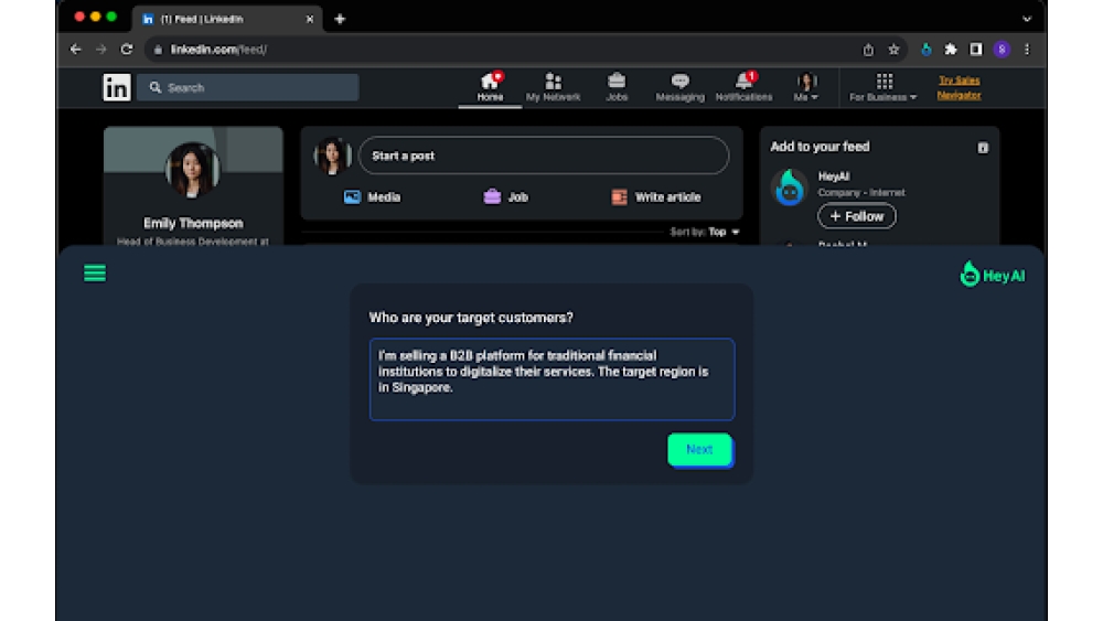 HeyAI - Chrome Extension