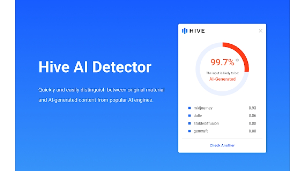 Hive AI Detector - Chrome Extension