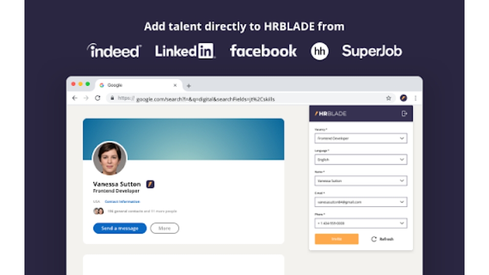 HRBLADE - Chrome Extension