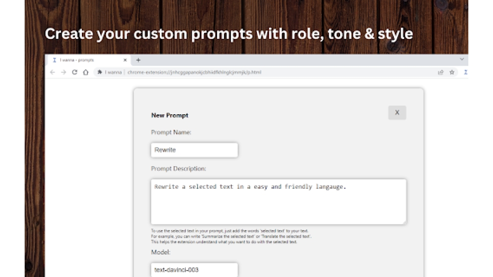 I Wanna - Chrome Extension