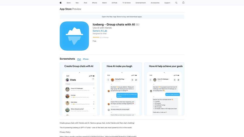 Iceberg - Group chats with AI