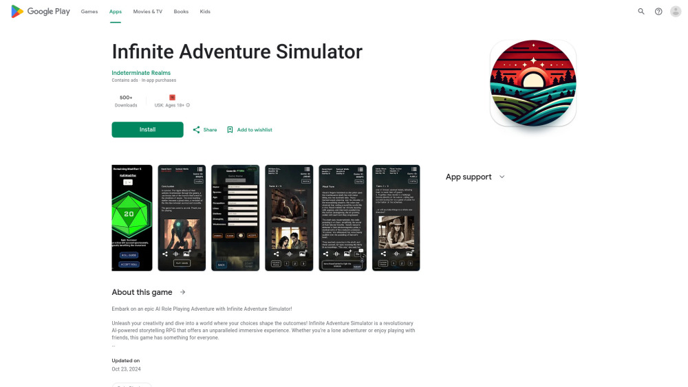Infinite Adventure Simulator