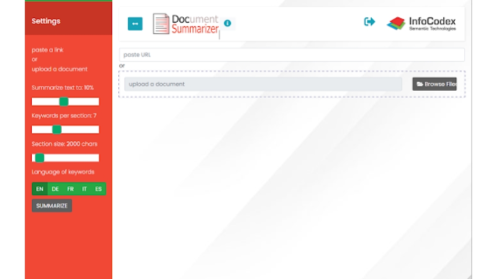InfoCodex Document Summarizer - Chrome Extension
