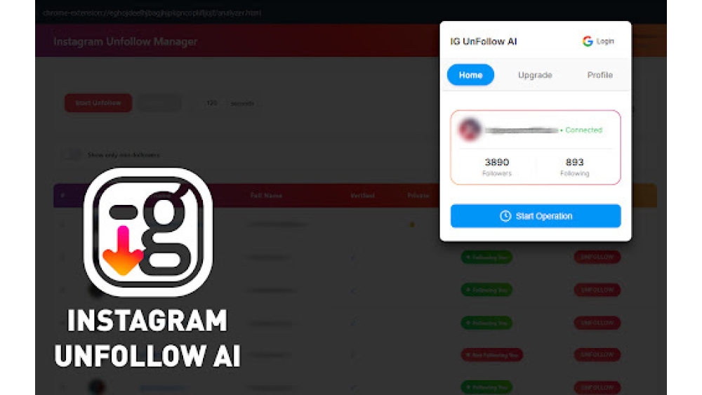 Instagram Unfollow AI - Chrome Extension