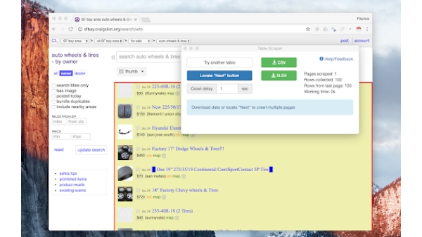 Instant Data Scraper - Chrome Extension