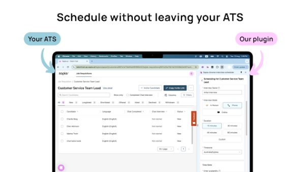 Interview Scheduling by Sapia.ai - Chrome Extension