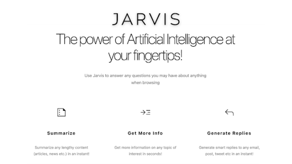 Jarvis - Your Smart ChatGPT AI Assistant - Chrome Extension