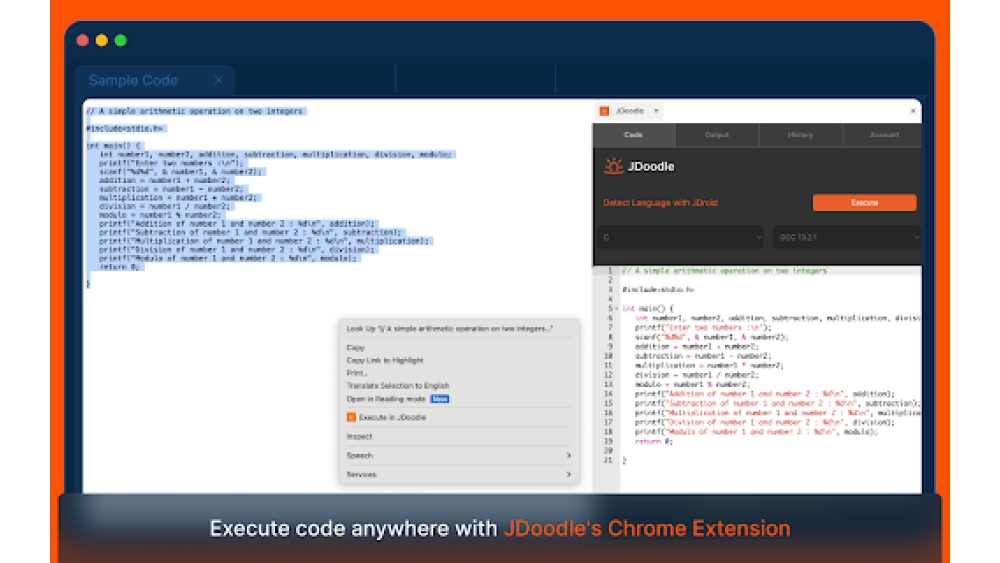 JDoodle Chrome Extension - Chrome Extension